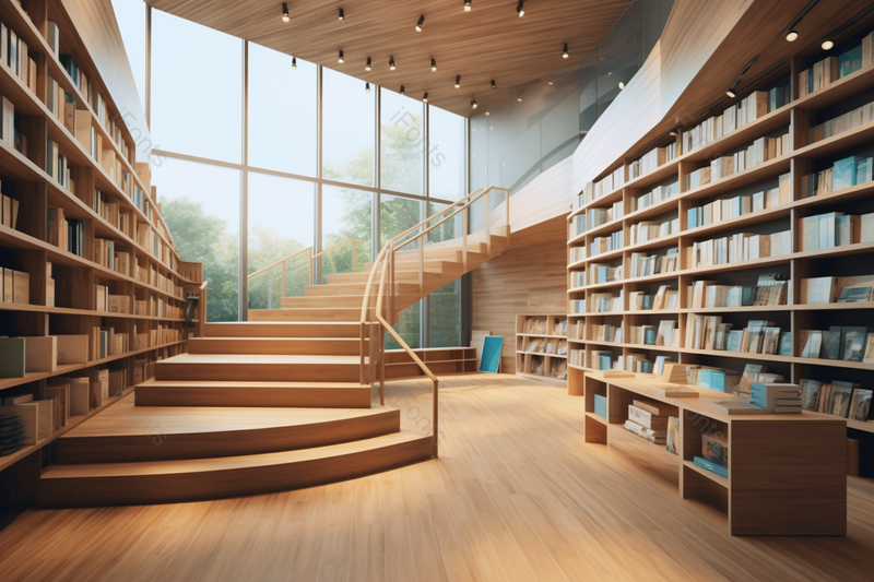 简约静谧大学室内图书馆建筑,高清,摄影图,摄影图片,图片大全,摄影图免费下载